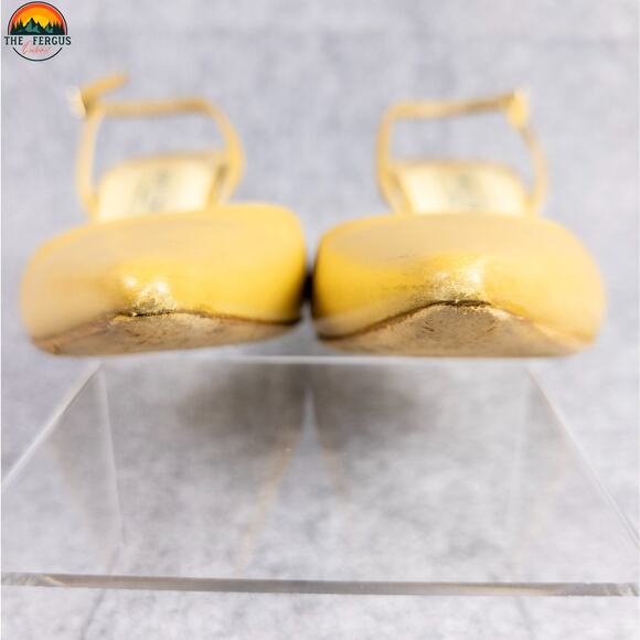 Jimmy Choo London Slingback Stiletto Heels Beige Pointed Toe Women's Sz EU 37.5 - Picture 15 of 16